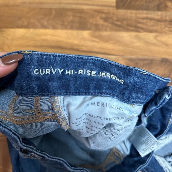 American Eagle Women's Distressed Blue Jeans 0 XSHORT - Picture 4 of 5